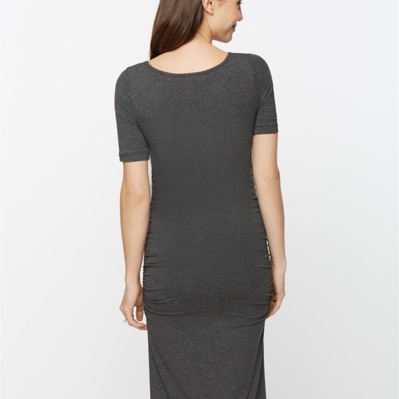Isabella Oliver gray maternity t-shirt dress - Picture 2 of 3